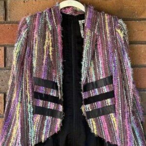 Kelly Wearstler Wearable Art Blazer Lambskin Accent Boucle | Multicolor | Size 0